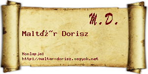 Maltár Dorisz névjegykártya